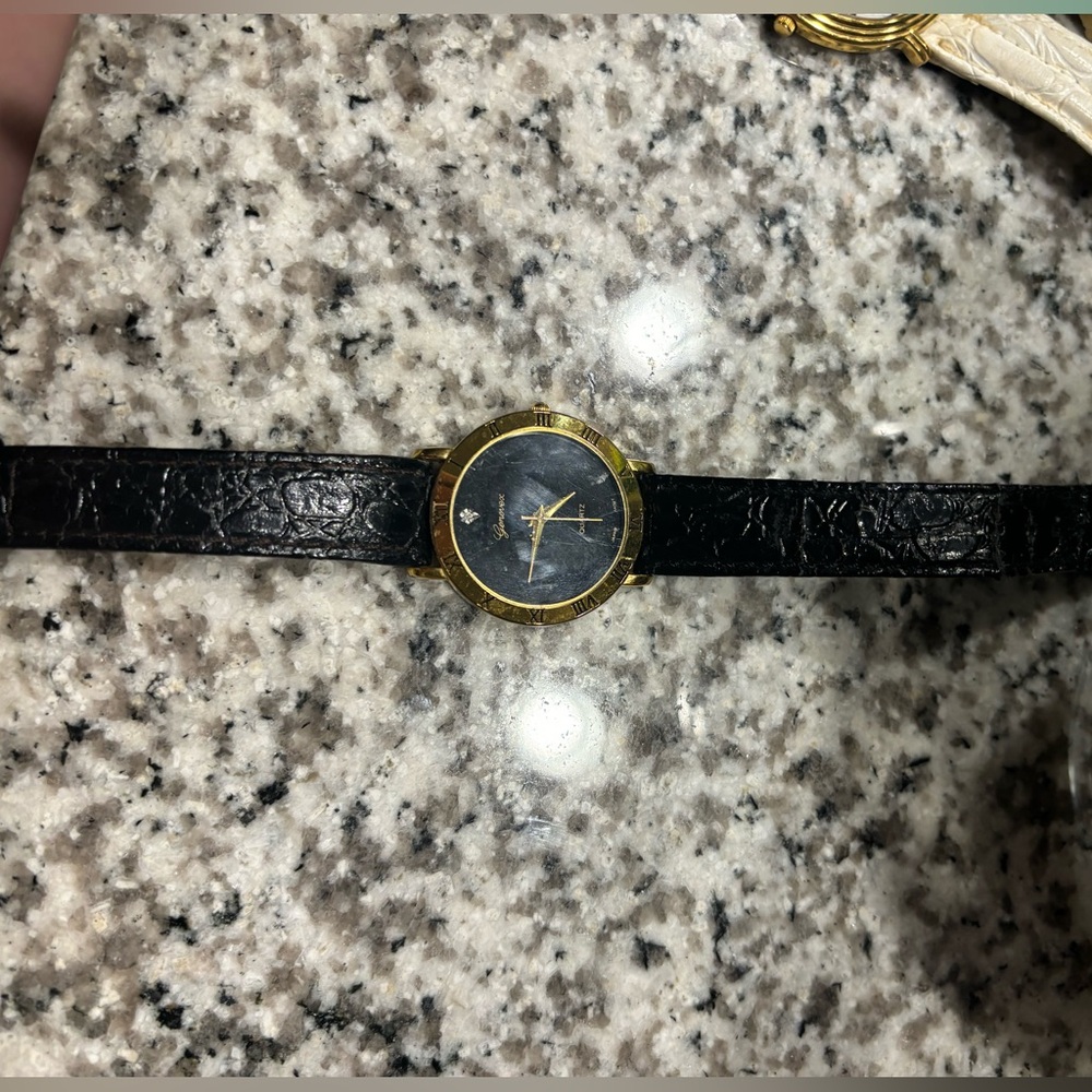 Genevex Black and Gold Watch